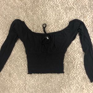 Pacsun Black Off The Shoulder Long Sleeve